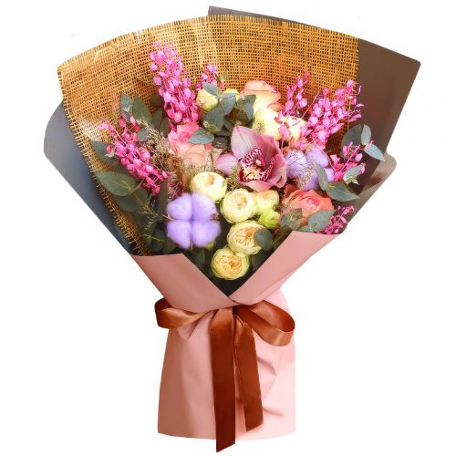 Цветочный букет «Розовый мираж»