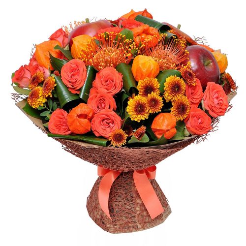 Флористический букет «Огненный вихрь»