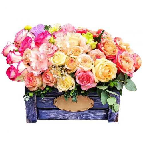 Композиция в ящике «Тепло лета»