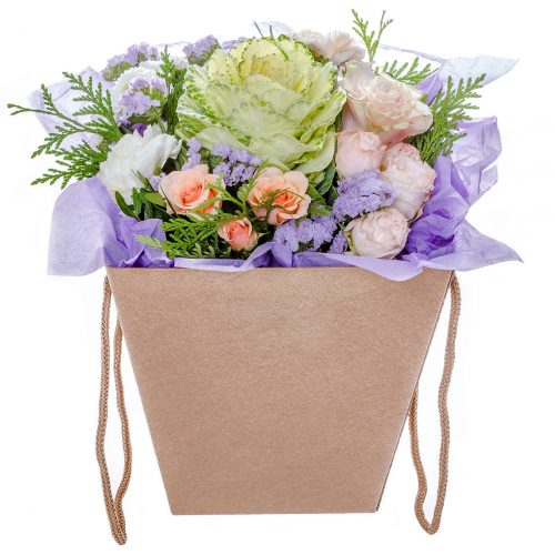 Цветы в коробке «Летний вальс»