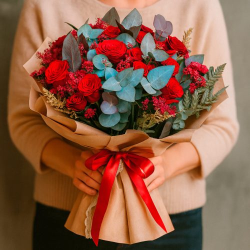 Букет цветов «Красное Очарование»