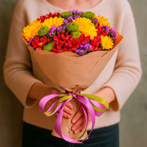 Букет цветов «Яркий Микс»